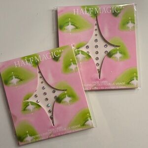 NWT Set of 2 HALF MAGIC Self-Adhesive Iridescent Face Gems Euphoria Festival